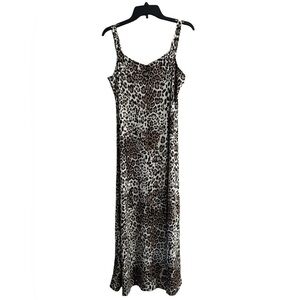 MSK Leopard Print Long Dress